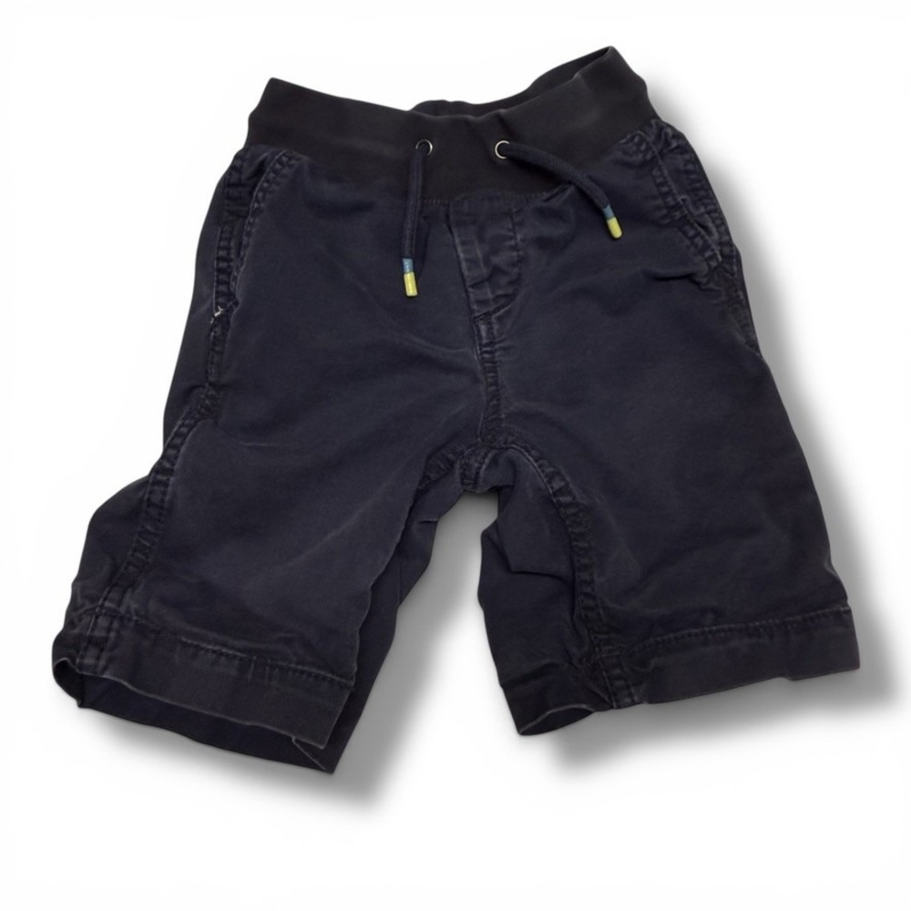 Gap Kids Navy Blue Pull‎ On Chino Shorts Elastic Waist Drawstring XS Regular